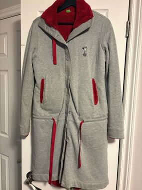 Boss Gray Coat with Red Trim